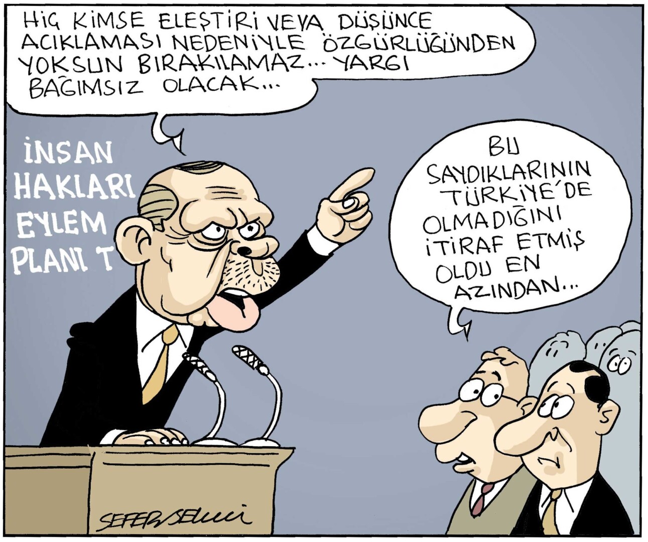 Erdoğan’ın insan hakları planı, Türkiye’den özgürlüklerin yokluğunun kabulüdür