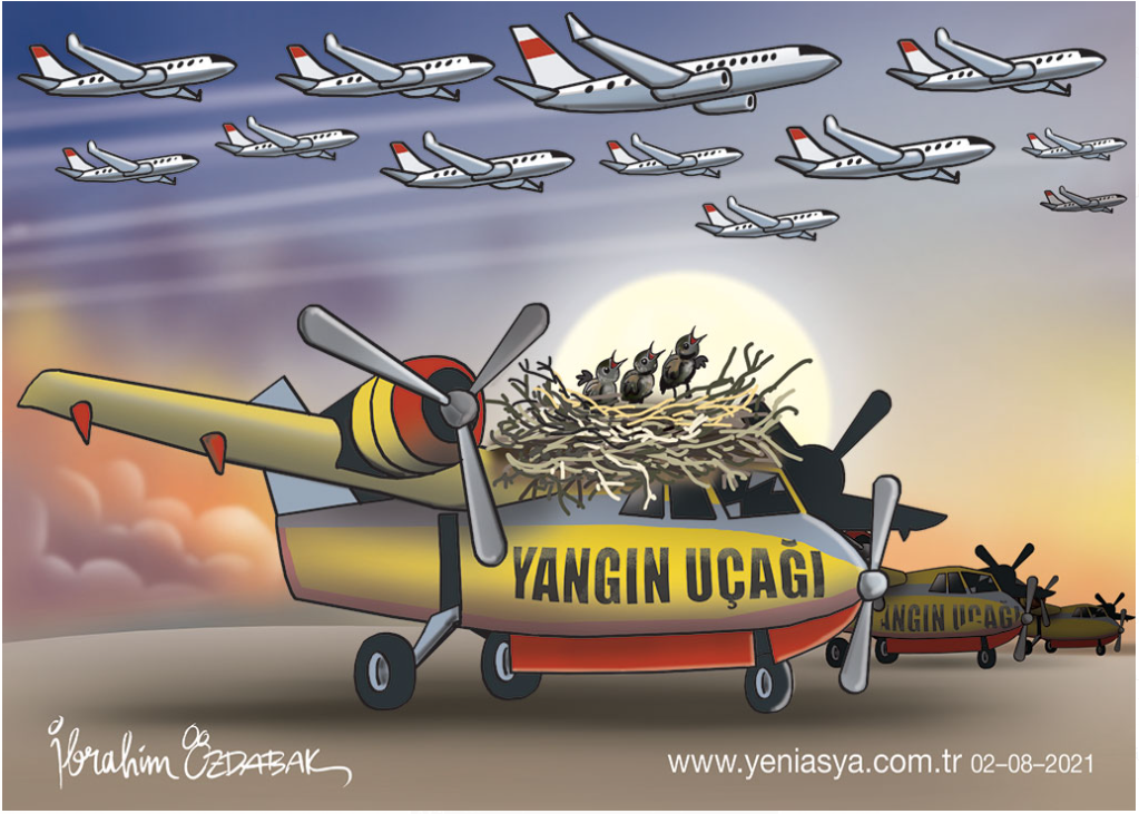 Erdoğan, Türk itfaiye uçaklarını kuş yuvasına çevirdi!