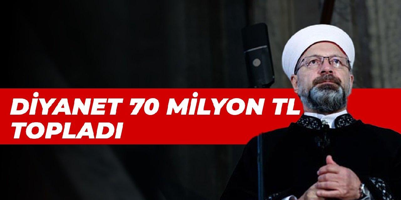 Diyanet, yardım kampanyalarından 70 milyon TL topladı!