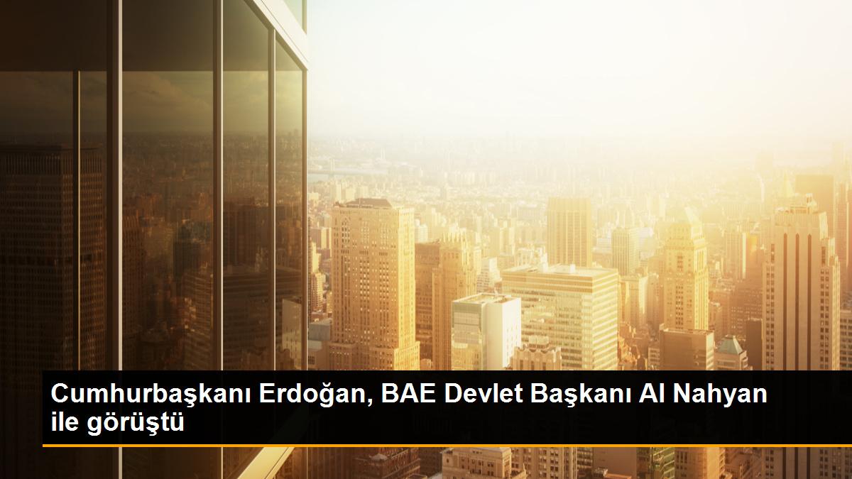 Erdoğan, BAE Devlet Başkanı ile telefon görüşmesi yaptı