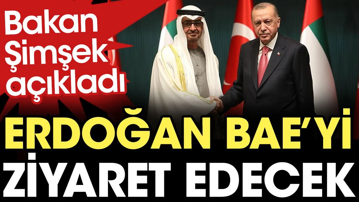 Cumhurbaşkanı Erdoğan, BAE’yi ziyaret edecek