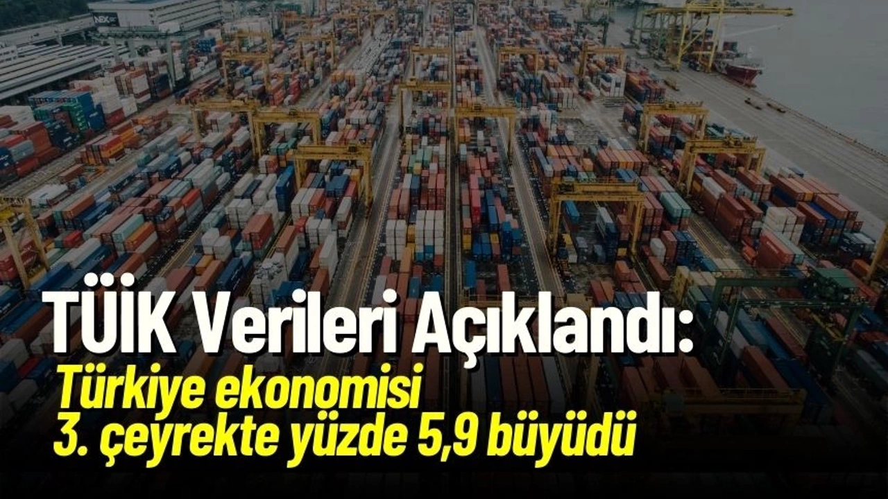 Türkiye 3. çeyrekte yüzde 5,9 büyüdü