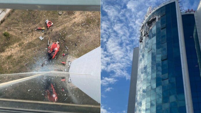muğla 'da hastaneye çarpan helikopter düştü!
