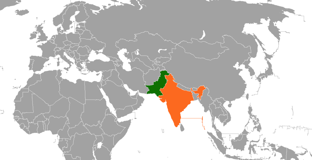 Pakistan India Locator 2