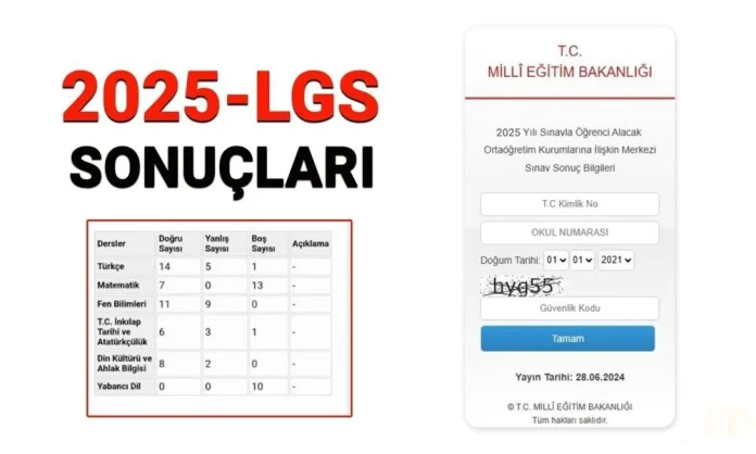 LGS SINAV SONUÇLARI SAAT KAÇTA AÇIKLANACAK?