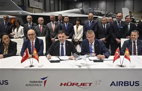 Ankara ve Madrid arasında anlaşma İspanya’nın başkenti Madrid’de, Türkiye ile İspanya arasında gelişmiş jet eğitim uçağı (Hürcet) ihracatına ilişkin