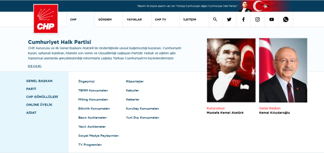 CHP’nin resmi internet sitesinde dikkat çekici değişiklikler, Özel'in izleri siliniyor