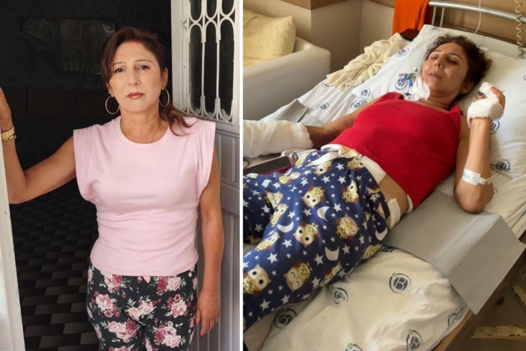 Eski kocasının 8 bıçak darbesinden kurtuldu