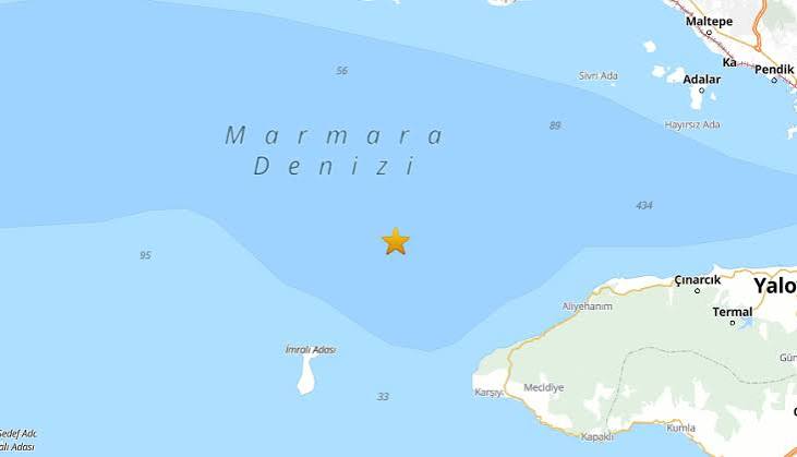 Marmara Denizi'nde deprem: AFAD Yalova Armutlu açıklarında 3.2 büyüklüğünde sarsıntı kaydetti
